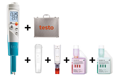 testo 206-pH1 Starter-Set pH-/Temperatur-Messgerät für Flüssigkeiten